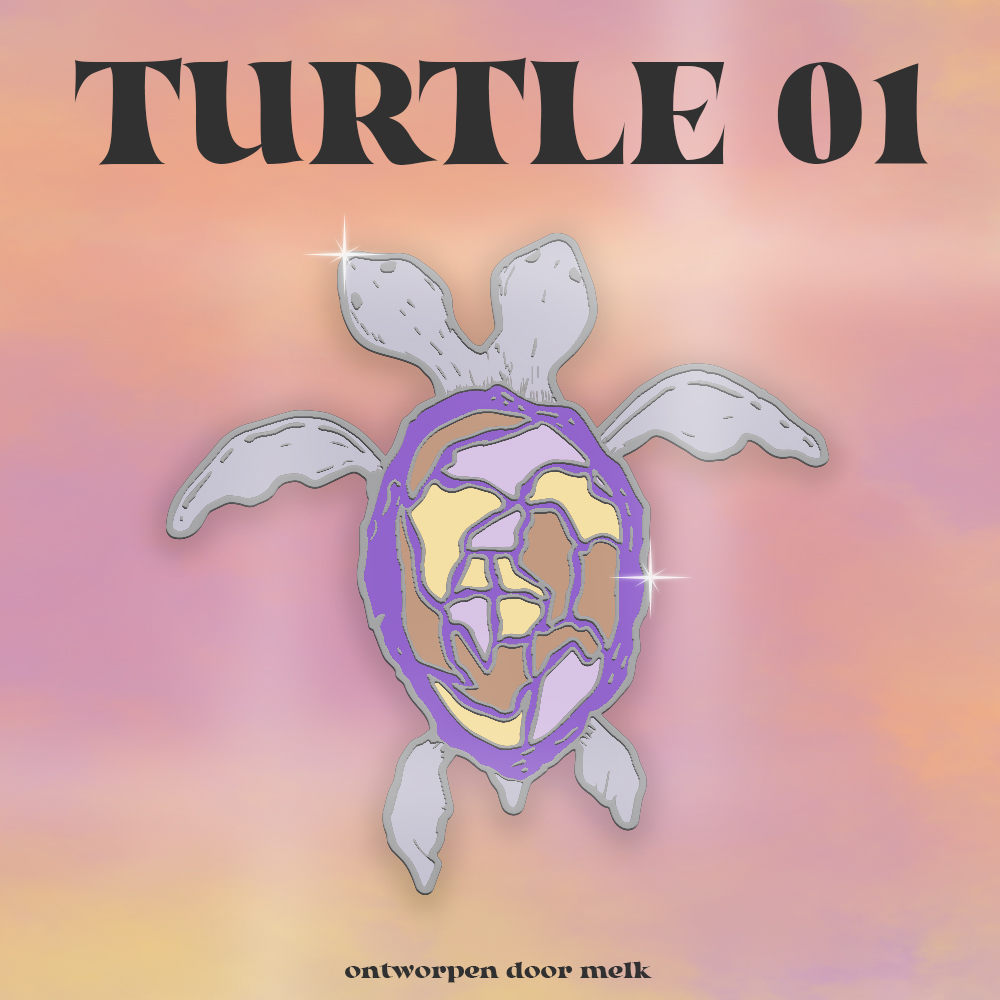 2 hoofdige schildpat enamel pin